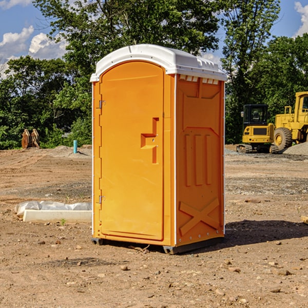 how often are the porta potties cleaned and serviced during a rental period in Belle Fontaine